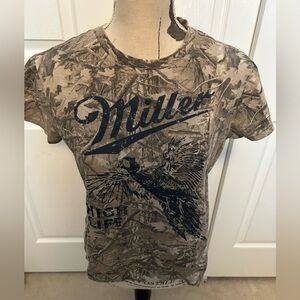 Miller High Life Women's Short Sleeve Tee - Brown